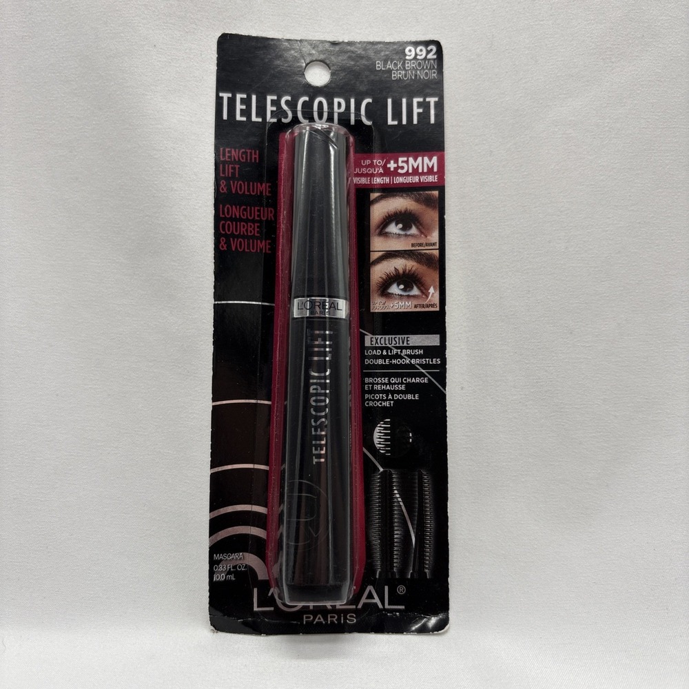 L'Oreal Telescopic‎ Lift Washable Makeup Mascara 992 - BLACK BROWN